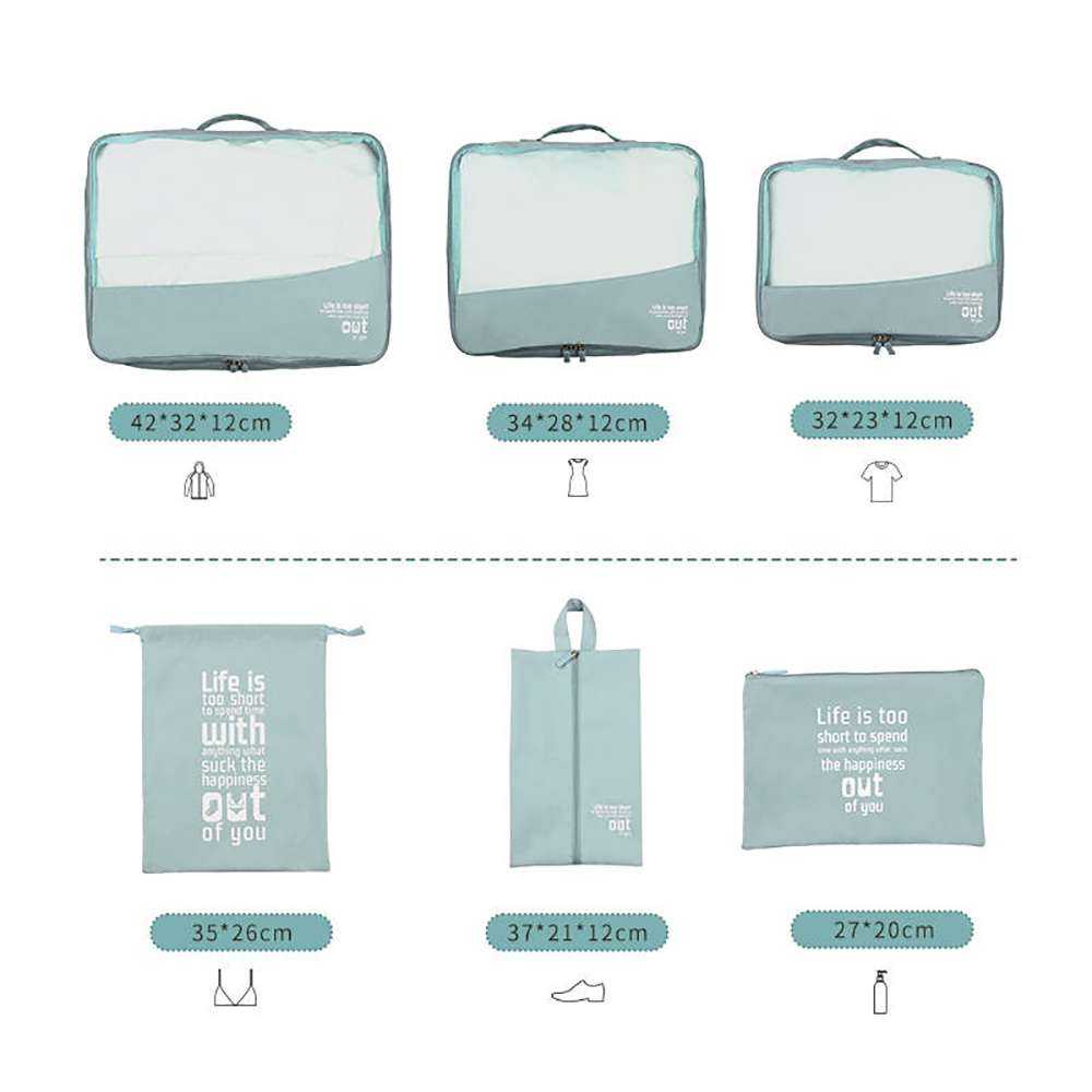 Set of 6 Super Soft Travel Organiser | Packing cubes for Travel Luggages - Image 2