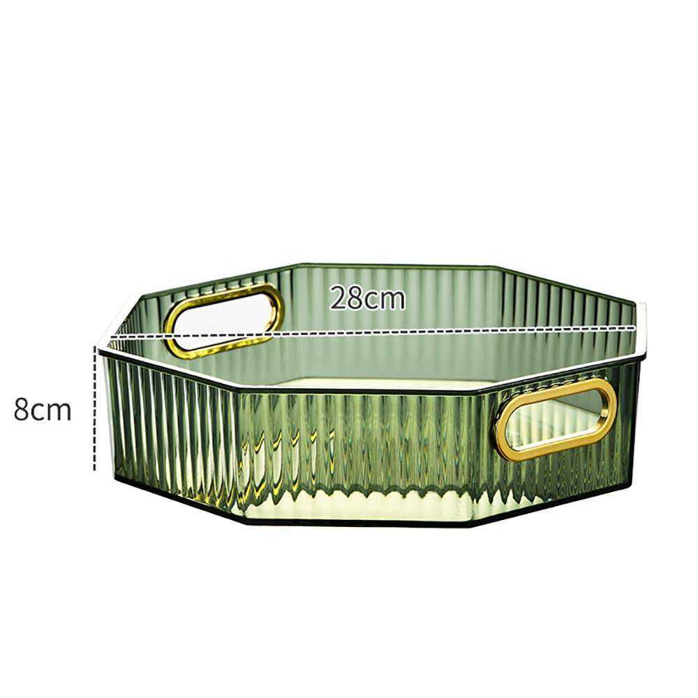 360° Rotating Octagonal Organiser Tray For Kitchen Dining Cosmetics Makeup - Image 4